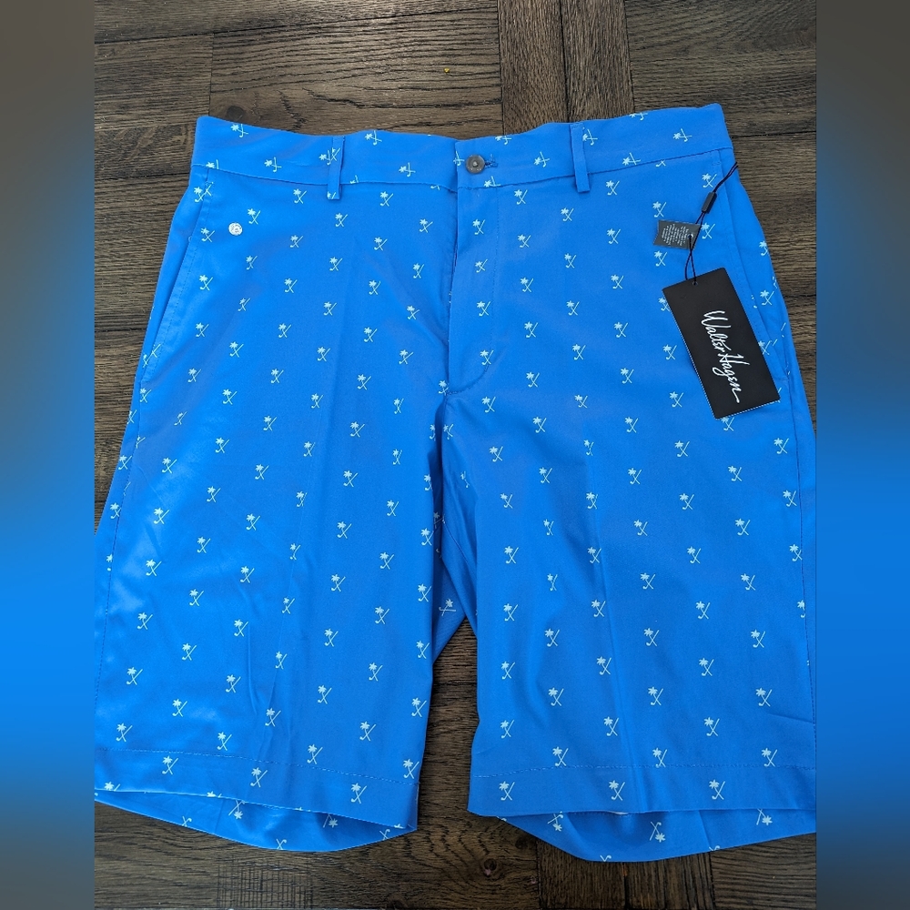 Walter Hagen light blue golf shorts